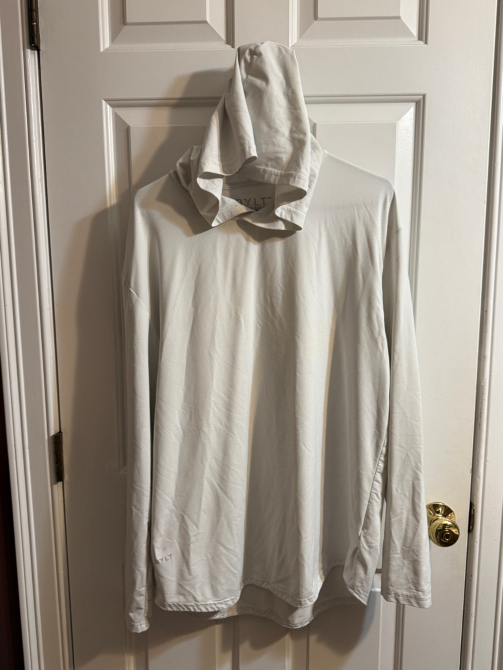 BYLT Basics Light Gray Hooded Long Sleeve Shirt